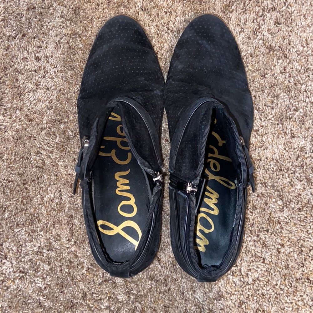 Black Sam Edelman booties with heel